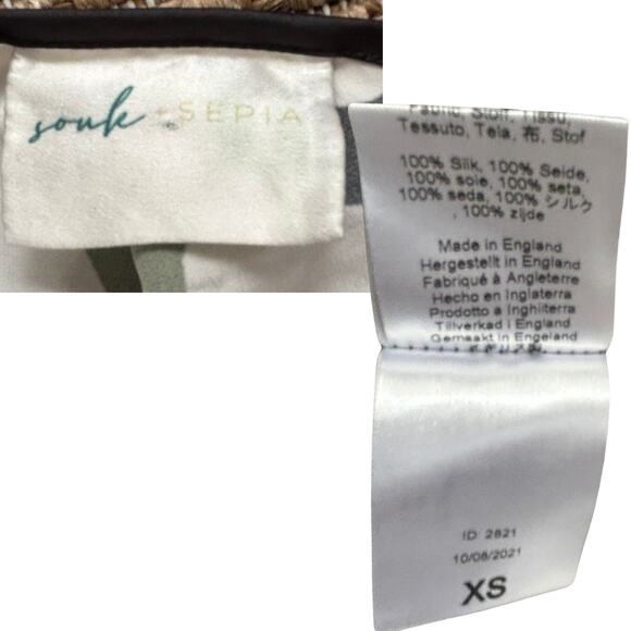 Souk + Sepia Silk Bias Cut Polka Dot Slip Dress XS Made in England - Picture 6 of 6